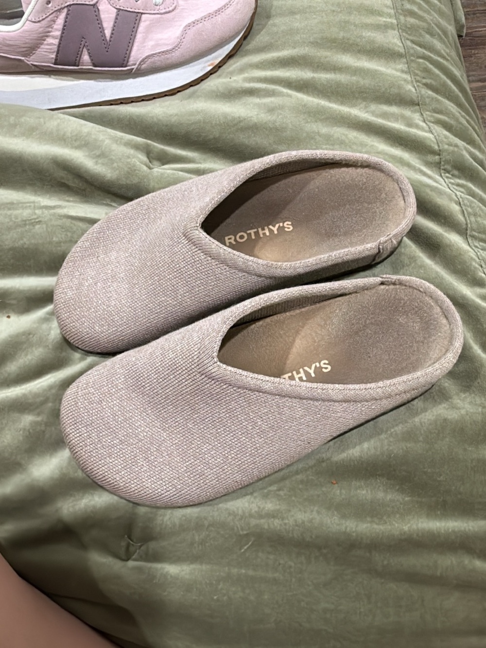 Rothy's Slip-On Mules in Light Taupe